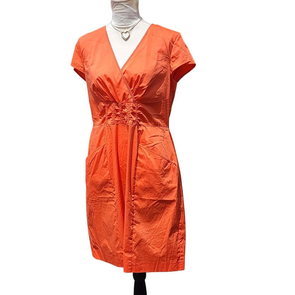Jones New York. Y2K, Cotton Blend Shift Dress w/ Pockets. Size: 14